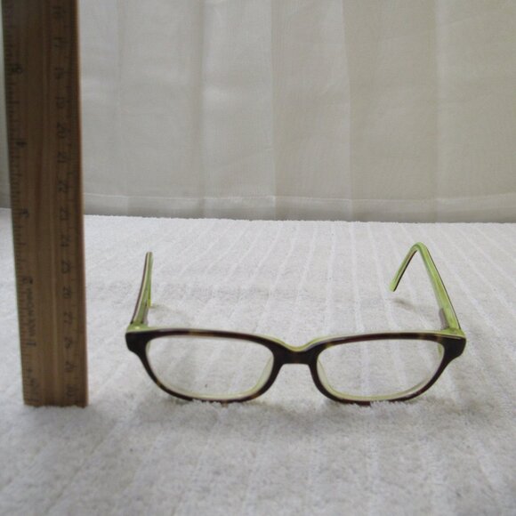Youth Eye Glasses Girl Kids Brown Green Plastic Tortoise Shell Frames Unbranded - Picture 8 of 11
